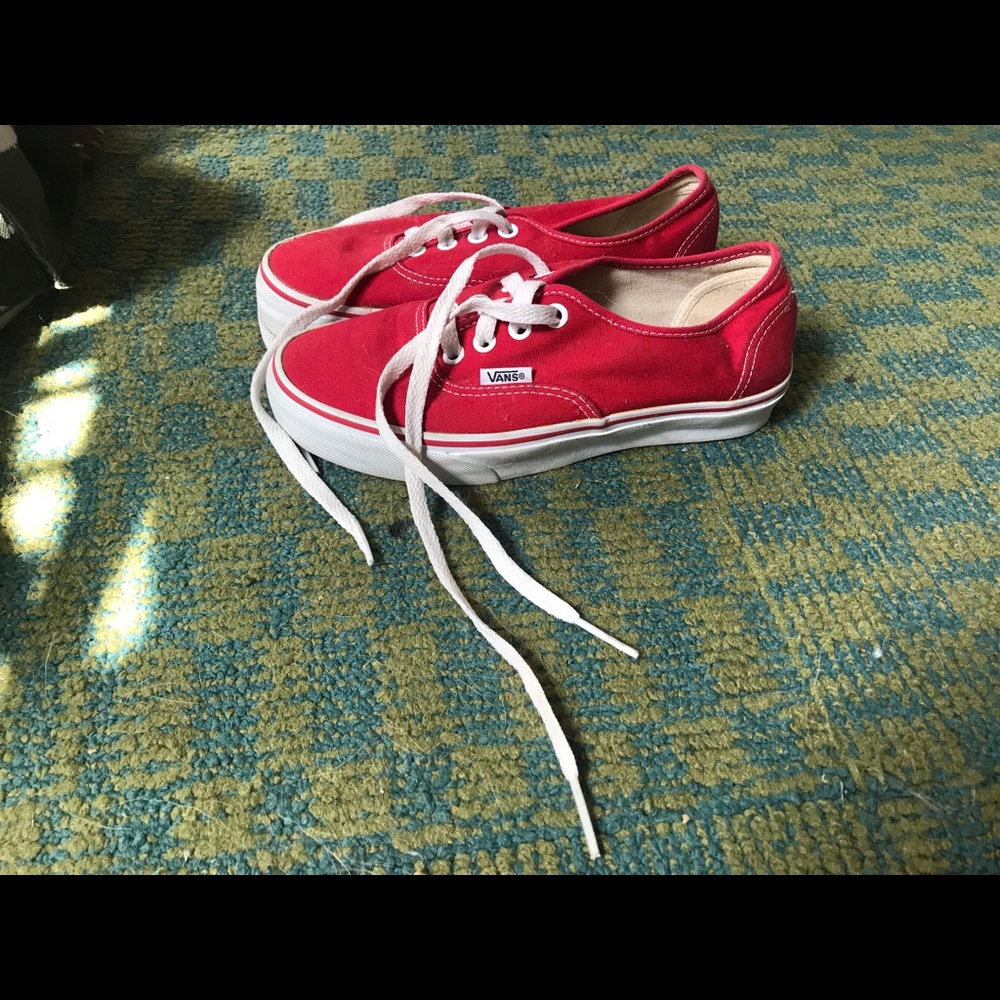 Red Women’s Vans Authentic Core Classics